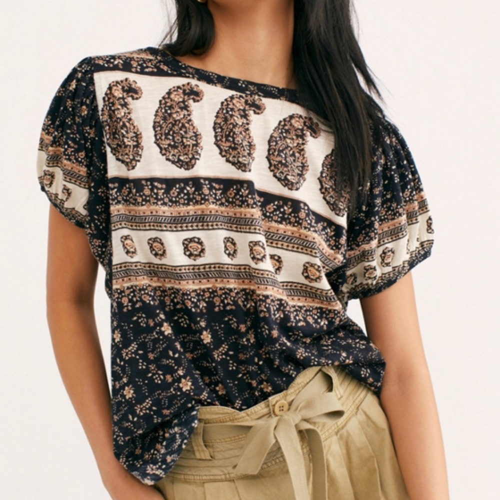 Free people Paisley tee.
